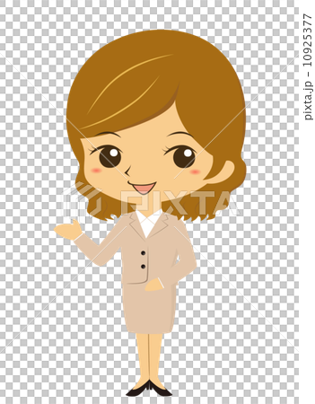 案内するOL、女性 10925377