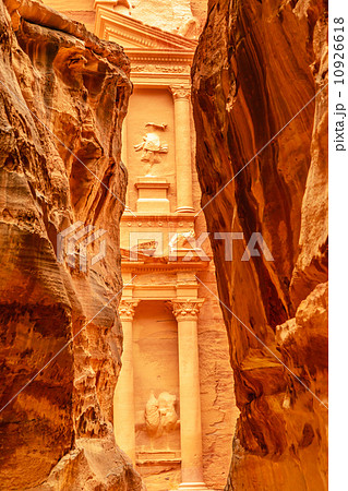 The Treasury in Petra, Jordan. It is known as Al Khazneh.  10926618