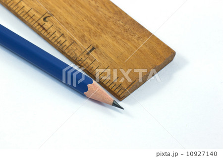Ruler and pencil isolated on white background 10927140