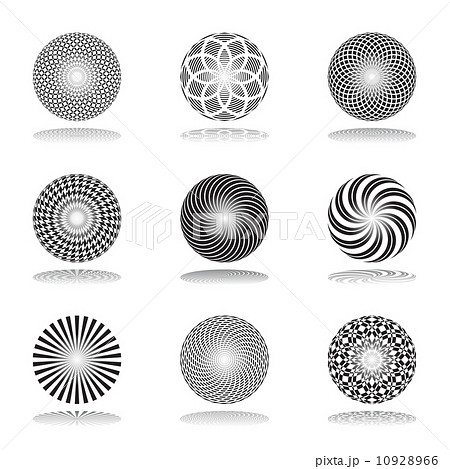 Design elements set.Patterns in circle shape. Abstract icons. Design elements set.Patterns in circle shape. Abstract icons. 10928966