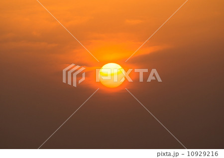 夕暮れの太陽 10929216
