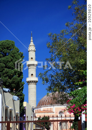Greece, Rhodes. mosque in the distance 10929810