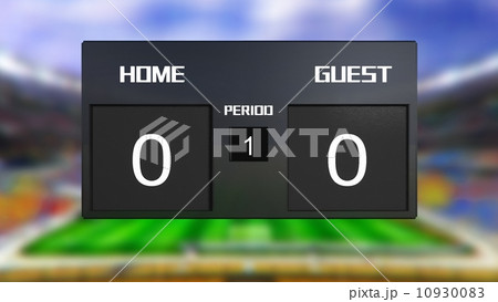 soccer match scoreboard Draws 0 & 0 10930083