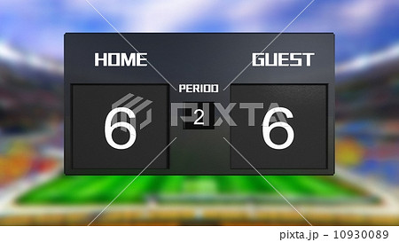 soccer match scoreboard Draws 6 & 6 10930089