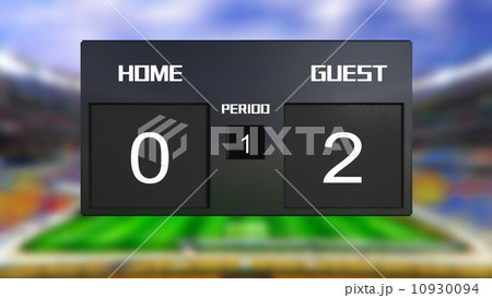 soccer match scoreboard guest win 0 & 2 10930094