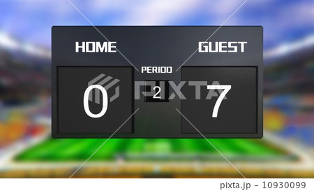 soccer match scoreboard guest win 0 & 7 10930099