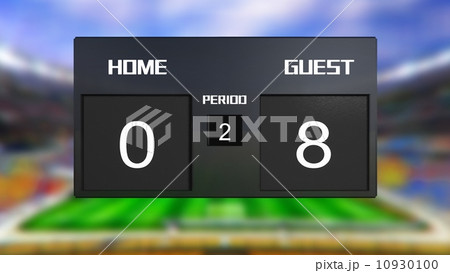 soccer match scoreboard guest win 0 & 8 10930100