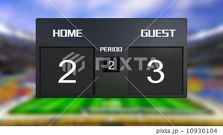 soccer match scoreboard guest win 2 & 3 soccer match scoreboard guest win 2 & 3 10930104