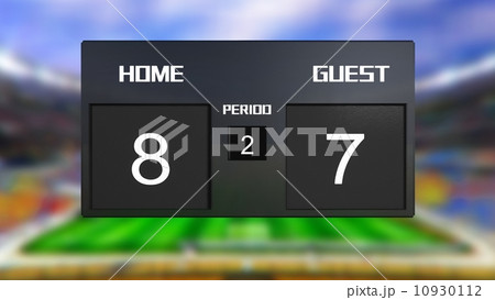 soccer match scoreboard home win 8 & 7 10930112
