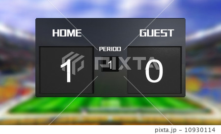soccer match scoreboard home Wins 1 & 0 soccer match scoreboard home Wins 1 & 0 10930114