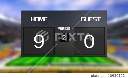 soccer match scoreboard home Wins 9 & 0 10930122