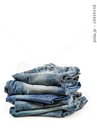Folded Old Blue Jeans Folded Old Blue Jeans 10930148