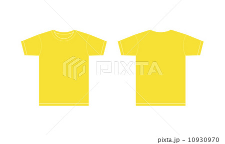 黄色いtシャツのイラスト素材