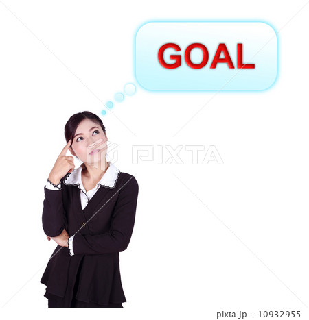 Business woman thinking about goal Business woman thinking about goal 10932955