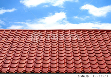 red roof with blue sky red roof with blue sky 10933921