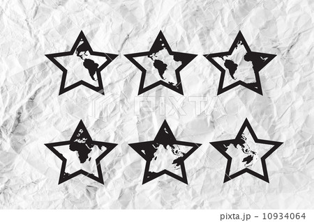 Globe earth icons themes idea design on crumpled paper 10934064
