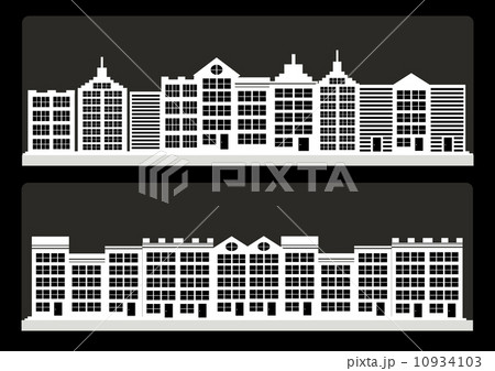 Town cities silhouette icon set 10934103