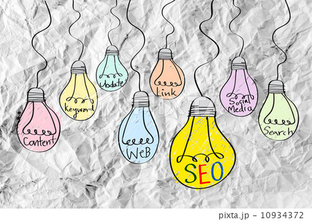 Seo Idea SEO Search Engine Optimization on crumpled paper Seo Idea SEO Search Engine Optimization on crumpled paper 10934372