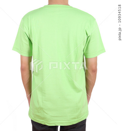 blank t-shirt on man (back side) blank t-shirt on man (back side) 10934518