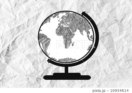 Globe earth icons themes idea design on crumpled paper Globe earth icons themes idea design on crumpled paper 10934614
