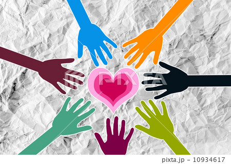 colorful silhouette hands background design colorful silhouette hands background design 10934617
