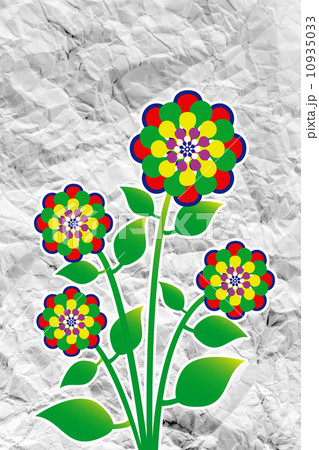 Flowers design on crumpled paper Flowers design on crumpled paper 10935033