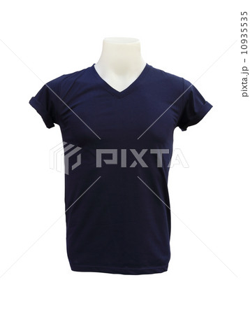 male tshirt template on the mannequin on white background 10935535