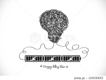 Light bulb Charging Battery Power Idea design 10936665