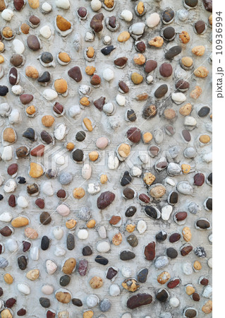 Pebbles in concrete wall texture 10936994
