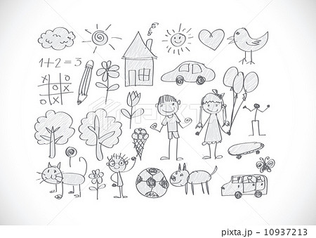 kids drawing happy family picture 10937213
