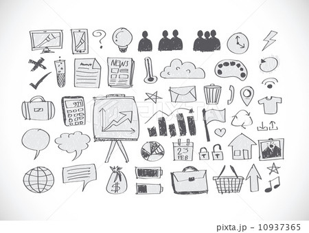 Hand doodle Business icon set idea design Hand doodle Business icon set idea design 10937365