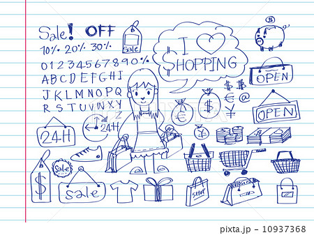 Hand doodle Business icon set idea design 10937368