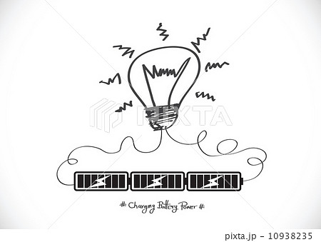Light bulb Charging Battery Power Idea design 10938235