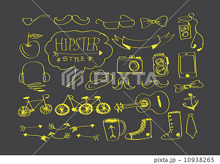 Hipster style icons set for retro design 10938265