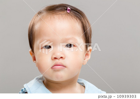 Llittle baby girl feeling unhappy 10939303