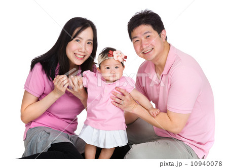 Happy family with baby daughter Happy family with baby daughter 10940078