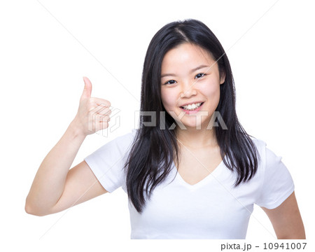 Young asian woman showing thumb up 10941007