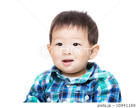 Asian baby boy feeling excited 10941169