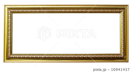 golden picture frame on white background golden picture frame on white background 10941437