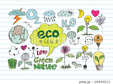 Eco Idea Sketch and Eco friendly Doodles 10943011