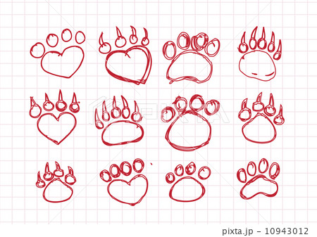 Animal footprints silhouettes 10943012