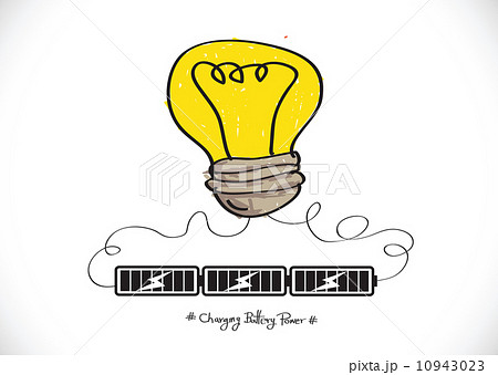 Light bulb Charging Battery Power Idea design Light bulb Charging Battery Power Idea design 10943023