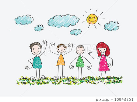 kids drawing happy family picture kids drawing happy family picture 10943251