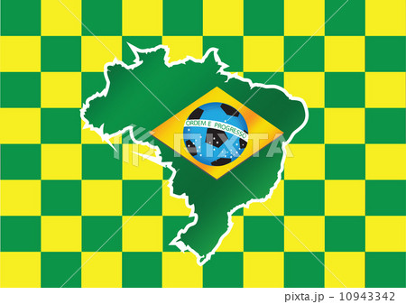Brazil Map and Soccer ball 2014 Brazil Map and Soccer ball 2014 10943342