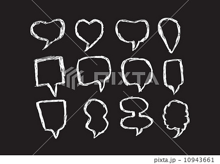 collection of hand drawn bubble speech 10943661
