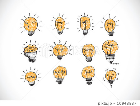 Concept of idea inspired bulb shape 10943837