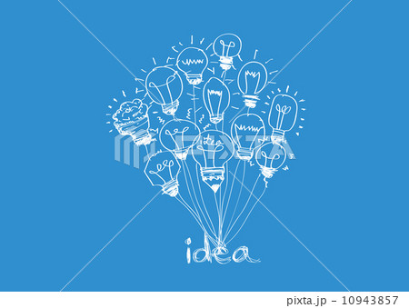 Concept of idea inspired bulb shape 10943857