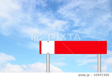 red sign with blue sky red sign with blue sky 10945360