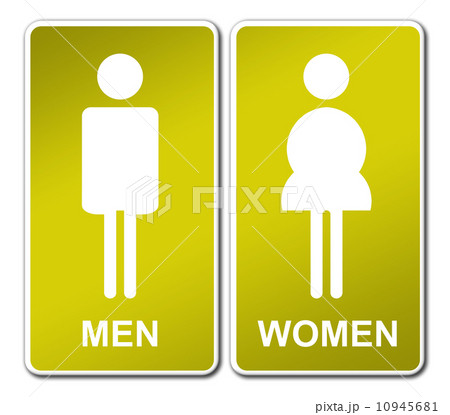 Man & Woman restroom sign 10945681