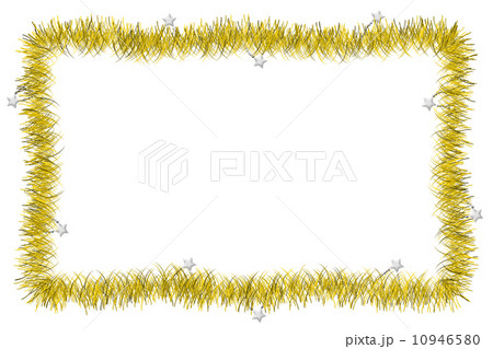 Christmas yellow tinsel frame Christmas yellow tinsel frame 10946580